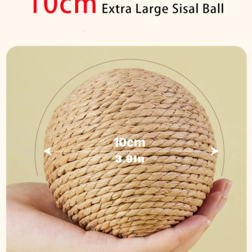 Natural Sisal Ball - Scratch And Play Ball For Cats